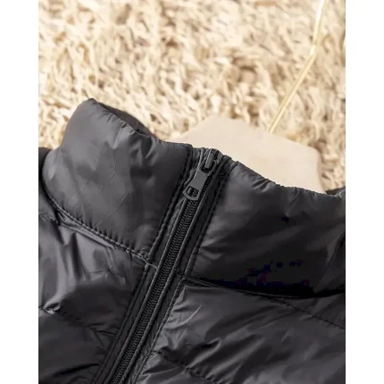 Women's Down Jacket Warm Comfortable Zipper Pocket Active Fashion Plain Street Daily Holiday Zipper Regular Stand Collar Regular Fit Long Sleeve Outerwear Black Wine Blue Fall Winter - Image 5